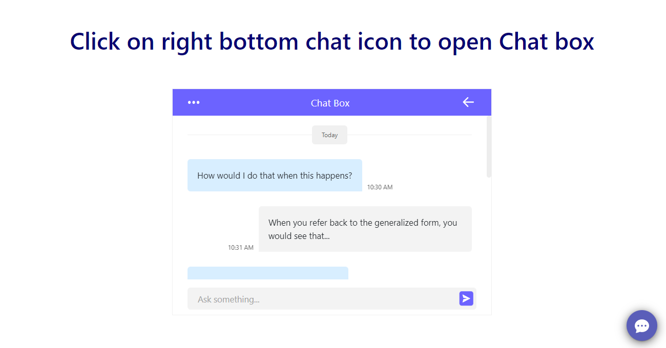Chat box open on click