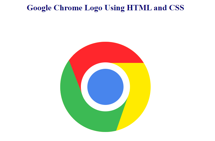 Google Chrome Logo Using HTML and CSS