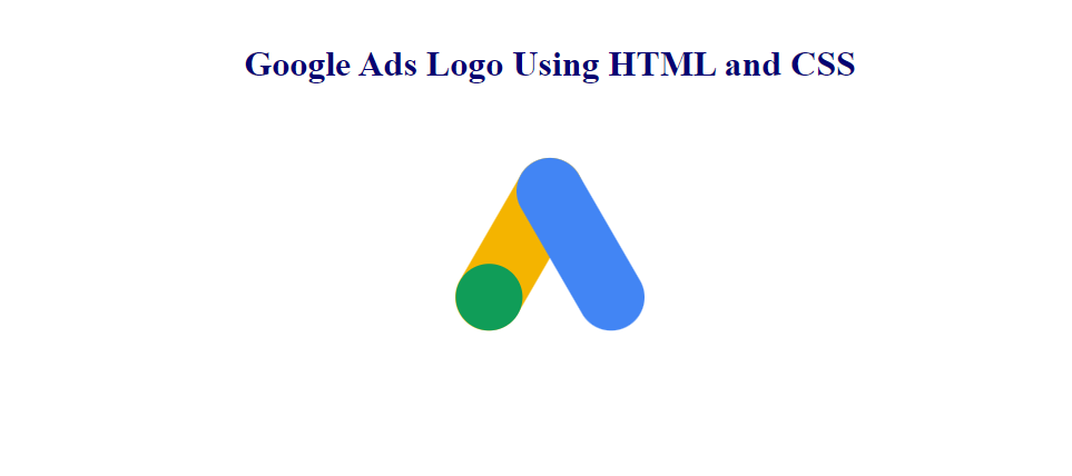Google Ads Logo Using HTML and CSS