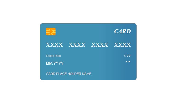 Credit/Debit Card using HTML and CSS